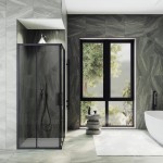 Душевой уголок Maybahglass 100х100 стекло тонированное профиль черный матовый MGY-1334-6