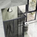 Душевой уголок Maybahglass 100х100 стекло тонированное профиль черный матовый MGY-1334-6