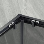 Душевой уголок Maybahglass 100х100 стекло тонированное профиль черный матовый MGY-1334-6
