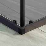 Душевой уголок Maybahglass 100х100 стекло тонированное профиль черный матовый MGY-1334-6