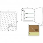 Зеркало-шкаф Style Line Каре L 70 с подсветкой белый СС-00002371