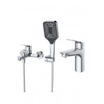 Комплект смесителей Belbagno Due хром DUE-VASM/LVM-CRM Комплект смесителей Belbagno Due хром DUE-VASM/LVM-CRM