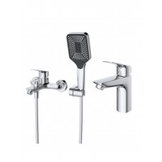 Комплект смесителей Belbagno Due хром DUE-VASM/LVM-CRM  Комплект смесителей Belbagno Due хром DUE-VASM/LVM-CRM