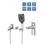 Комплект смесителей Belbagno Due хром DUE-VASM/LVM-CRM Комплект смесителей Belbagno Due хром DUE-VASM/LVM-CRM