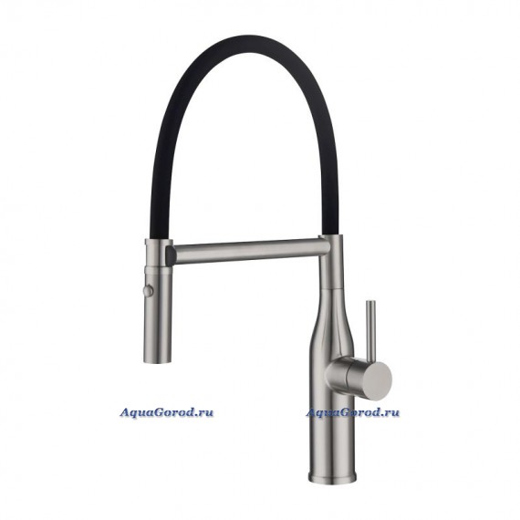 Смеситель кухонный Gappo с гибким изливом хром/черный G4098-25 Смеситель кухонный Gappo с гибким изливом хром/черный G4098-25