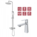 Комплект смесителей Cezares Lux хром LUX-CVD/LS-01 Комплект смесителей Cezares Lux хром LUX-CVD/LS-01