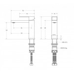 Смеситель Cezares Slider с донным клапаном вороненая сталь SLIDER-LS-GM Смеситель Cezares Slider с донным клапаном вороненая сталь SLIDER-LS-GM