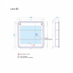 Зеркало-шкаф Alavann Lana 80 с подсветкой ALV0281002
