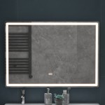 Зеркало Vigo Geometry Luxe 1000х70 с подсветкой и антизапотевателем 211
