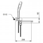 Смеситель для ванны с душем Gappo G10 хром G3210