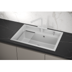 Кухонная мойка GRANULA Kitchen Space 73х51 белый KS-7301 