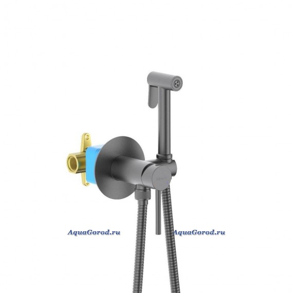 Гигиенический душ Aquatek Европа со смесителем вороненая сталь AQ1021BGM Гигиенический душ Aquatek Европа со смесителем вороненая сталь AQ1021BGM