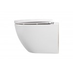 Унитаз подвесной Aquatek Европа 490*360*320 безободковый с сидением микролифт белый AQ1900T-00