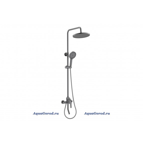 Душевая система Aquatek Лугано вороненая сталь AQ2740BGM