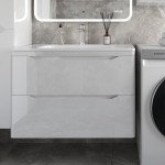 Тумба с раковиной Style Line Марелла 80 подвесная белый глянец 673189