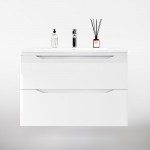 Тумба с раковиной Style Line Марелла 80 подвесная белый глянец 673189