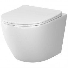 Унитаз подвесной безободковый с быстросъемным сиденьем микролифт Am.Pm Like C801900SC