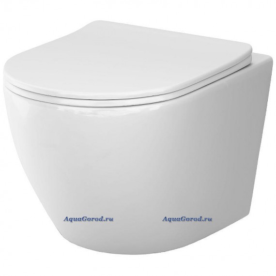 Унитаз подвесной безободковый с быстросъемным сиденьем микролифт Am.Pm Like C801900SC