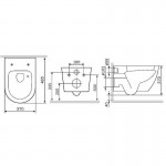 Унитаз подвесной безободковый с быстросъемным сиденьем микролифт Am.Pm Like C801900SC