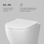 Унитаз подвесной безободковый с быстросъемным сиденьем микролифт Am.Pm Like C801900SC