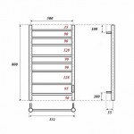Полотенцесушитель электрический Point Аврора П8 50х80 графит PN10858GR