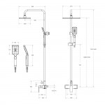 Душевая стойка CEZARES со смесителем SLIDER-CD-GM