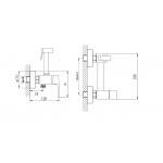 Гигиенический душ D-lin со смесителем хром D180201