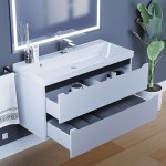 Тумба с раковиной Uperwood Tanos 100 подвесная матовый белый/графит TR-682106