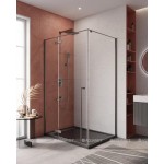 Душевой уголок Cezares 120х90 распашной прозрачное стекло профиль сталь LINER-AH-1-120/90-C-GM-L Душевой уголок Cezares 120х90 распашной прозрачное стекло профиль сталь LINER-AH-1-120/90-C-GM-L