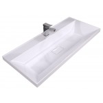 Тумба с раковиной Uperwood Tanos 100 подвесная матовый белый/графит TR-682106