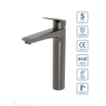 Cмеситель BelBagno для накладных раковин без донного клапана оружейная сталь DUE-LMC-GM-W0 Cмеситель BelBagno для накладных раковин без донного клапана оружейная сталь DUE-LMC-GM-W0