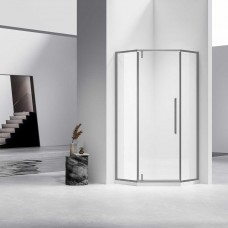 Душевой уголок Vincea Slim-N 90х90 профиль вороненая сталь стекло прозрачное VSP-4SN900CLGM