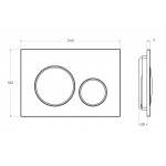 Кнопка смыва BelBagno круглая оружейная сталь BB-17C-GM Кнопка смыва BelBagno круглая оружейная сталь BB-17C-GM