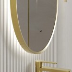 Зеркало-шкаф Континент Миаро / Miaro 50х100 с подсветкой золото 2582836779