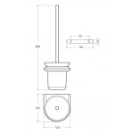 Ёршик для унитаза подвесной CEZARES LINER вороненая сталь LINER-TBS-V-GM