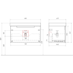 Тумба под умывальник Aqwella Ванкувер 80 подвесная белая VAN01081