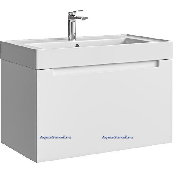 Тумба под умывальник Aqwella Ванкувер 80 подвесная белая VAN01081