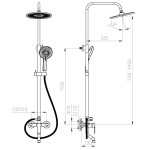 Душевая система BelBagno AURORA со смесителем и изливом хром AURORA-VSCM-CRM Душевая система BelBagno AURORA со смесителем и изливом хром AURORA-VSCM-CRM