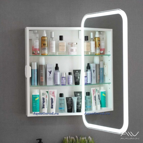 Зеркало-шкаф Alavann Cosmetic Light 60 с подсветкой и приближением ALV1041001