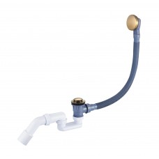 Слив-перелив для ванны Cezares 50 мм клик-клак брашированная бронза с сифоном CZR-STP3-BORO