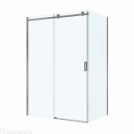 Душевой уголок BelBagno Soft 150х80 раздвижной прозрачное стекло оружейная сталь SOFT_CLOSE-2-AH-1-150/80-C-GM