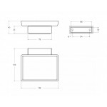 Мыльница подвесная Cezares SLIDER оружейная сталь SLIDER-SODS-GM
