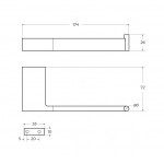 Держатель туалетной бумаги Cezares SLIDER оружейная сталь SLIDER-PH1-GM