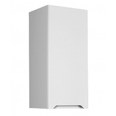 Полупенал Dreja QL 35 подвесной 1 дверца 2 стеклянные полки белый глянец правый 99.0010