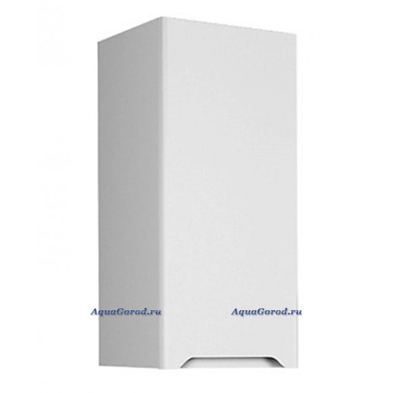 Полупенал Dreja QL 35 подвесной 1 дверца 2 стеклянные полки белый глянец правый 99.0010