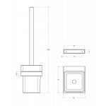Ёршик для унитаза Cezares подвесной оружейная сталь SLIDER-TBS-V-GM