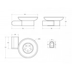 Мыльница подвесная Cezares брашированное золото STYLUS-SODS-BORO