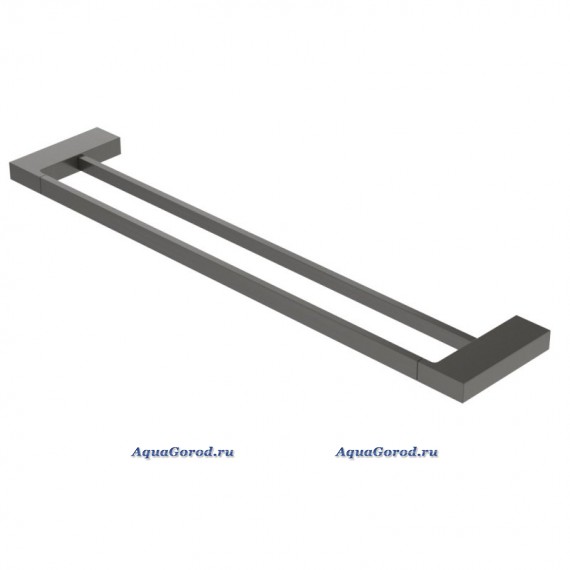 Полотенцедержатель Cezares SLIDER двойной оружейная сталь SLIDER-THD-60-GM