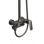 Душевая система BelBagno DUE с изливом оружейная сталь DUE-VSCM-GM