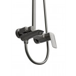 Душевая система BelBagno DUE с изливом оружейная сталь DUE-VSCM-GM